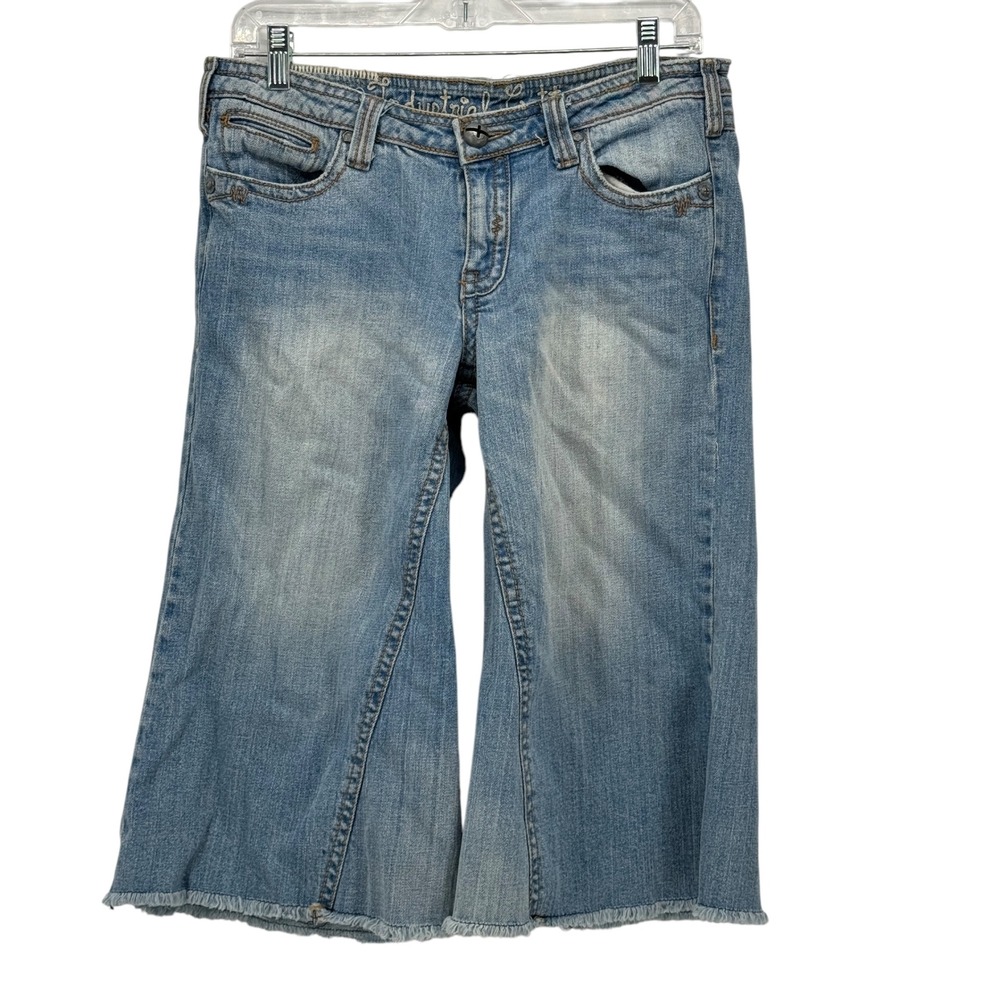 Industrial Cotton Capri Jeans Womens SZ 11 Blue Y2K Retro Streetwear Grunge 90s